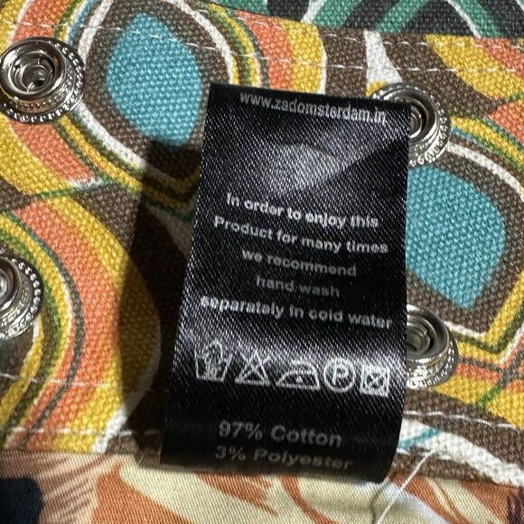 ZAND AMSTERDAM Reversible Wrap Skirt One Size OS S M L Knee Length Zip Pocket - Picture 8 of 10
